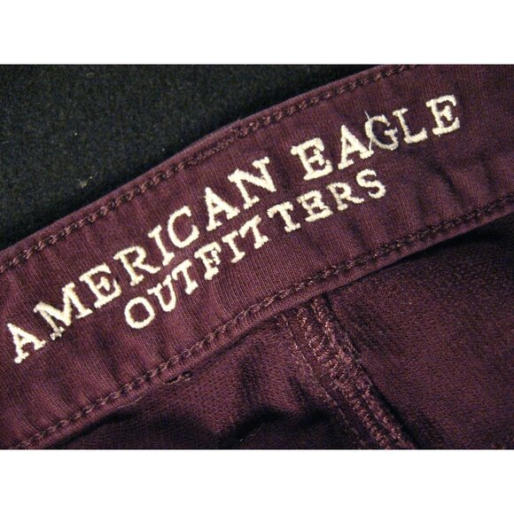 AMERICAN EAGLE Womens Jegging Jeans Purple Brown Sz 6 Stretch Regular Skinny - Picture 7 of 10